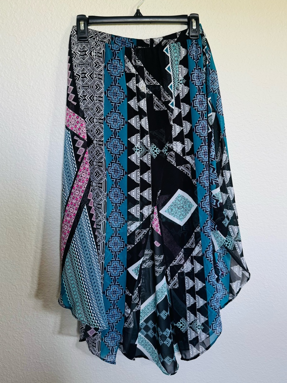 Express Boho Tribal Sheer Flowy Skirt XS